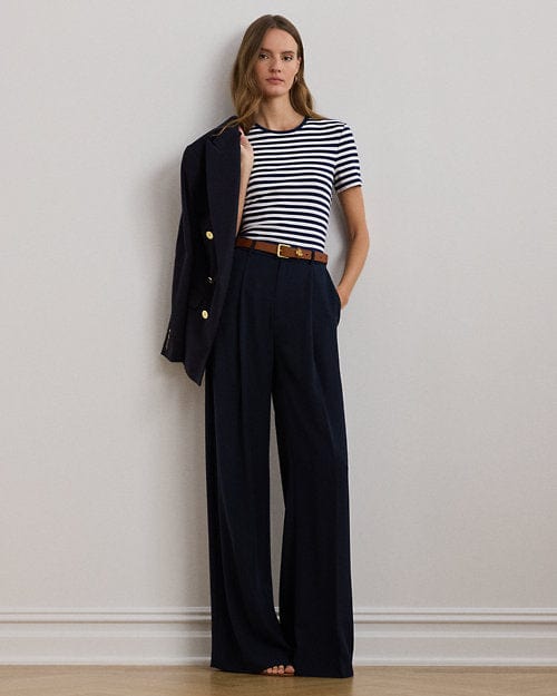 Lauren Ralph Lauren Pantaloni a gamba larga in georgette