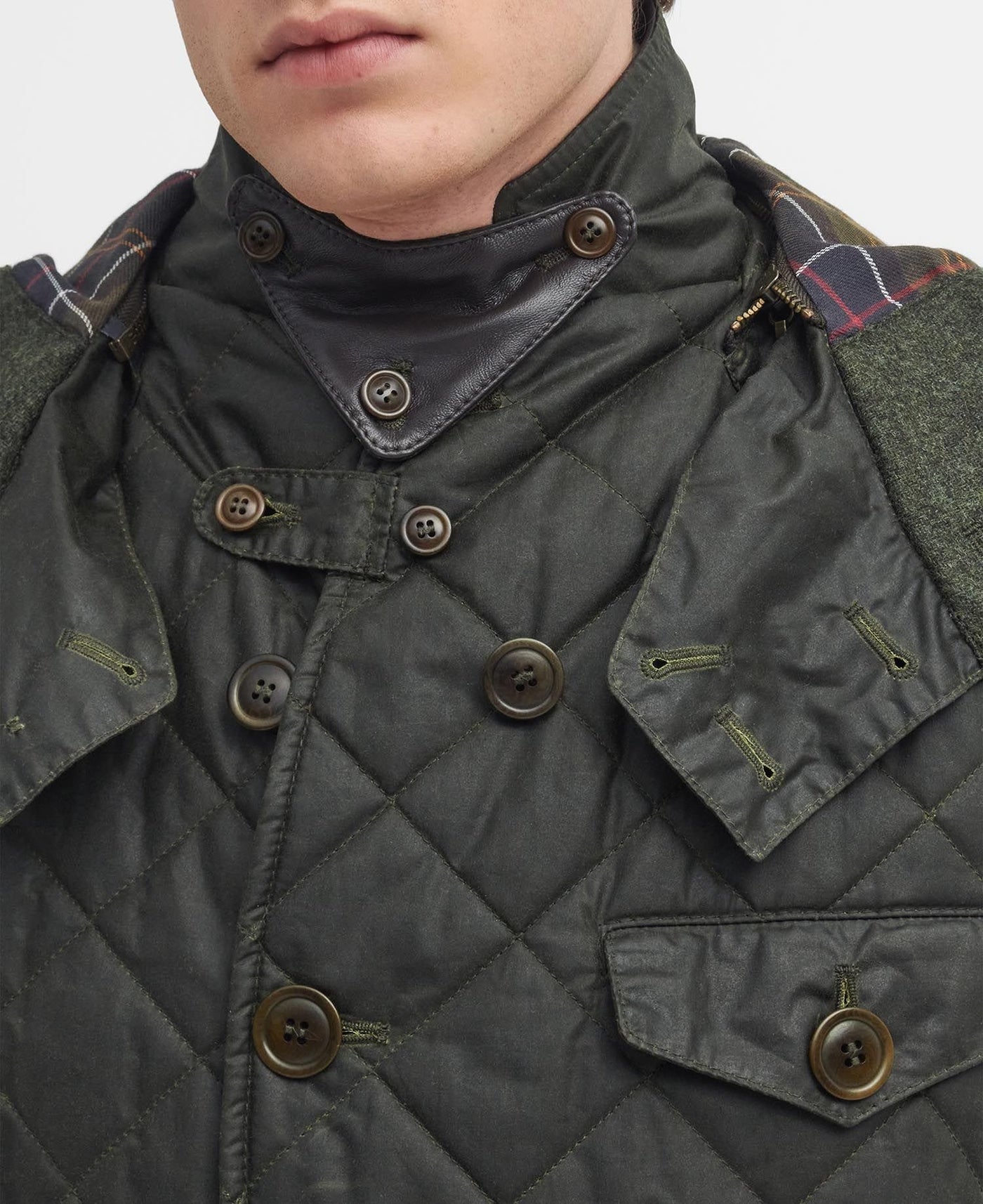 Barbour x TO KI TO Driving Quilted Waxed Jacket