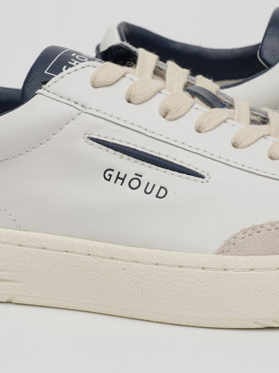 Ghoud Lido Low Man Leat Suede Wht Blu