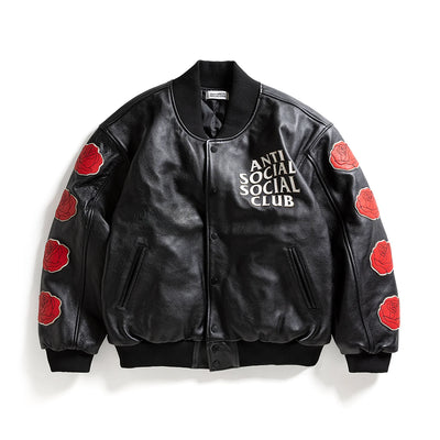 Anti Social Social Club Petal To The Metal Varsity Jacket
