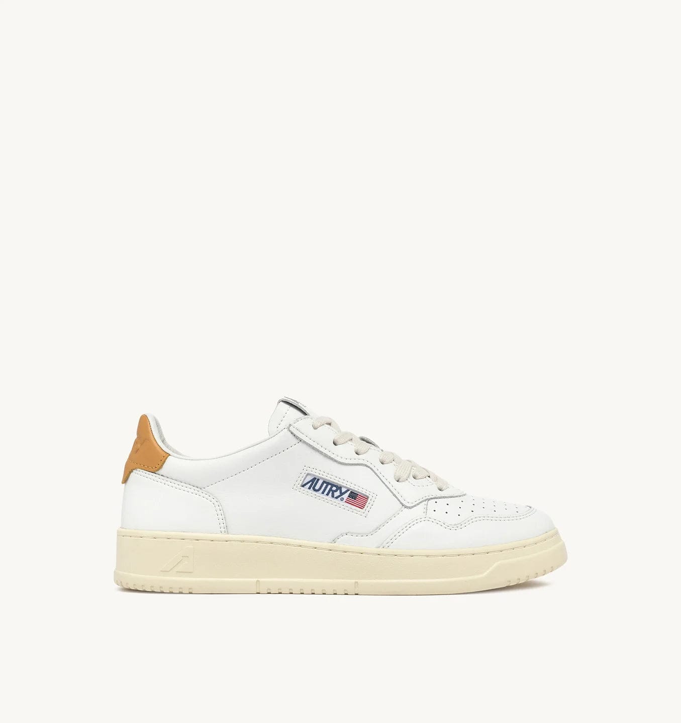 Autry Medalist Low Man Leather White Ylw.