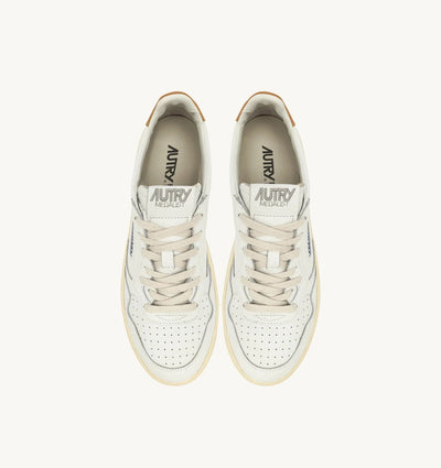 Autry Medalist Low Man Leather White Ylw.