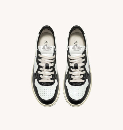 Autry Medalist Low Man Leat Wht/Blk