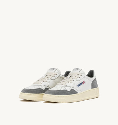 Autry Medalist Low Man Goat/Suede Wht/Grey