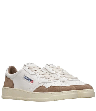 Autry Medalist Low Man Goat /Suede Wht/Tobacco