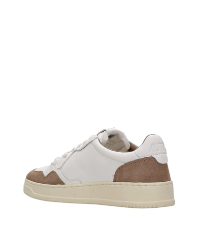 Autry Medalist Low Man Goat /Suede Wht/Tobacco