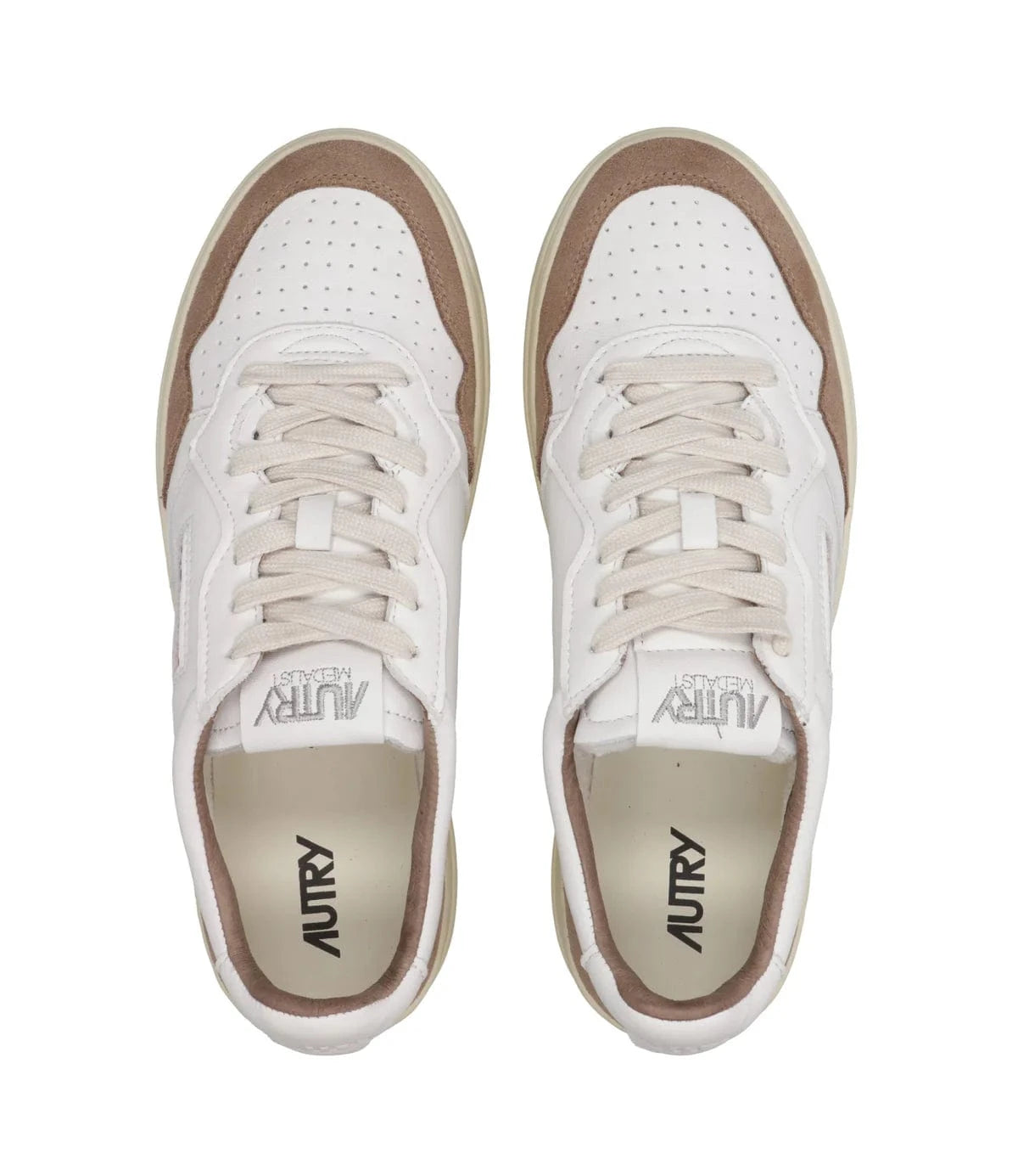 Autry Medalist Low Man Goat /Suede Wht/Tobacco