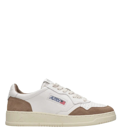 Autry Medalist Low Man Goat /Suede Wht/Tobacco