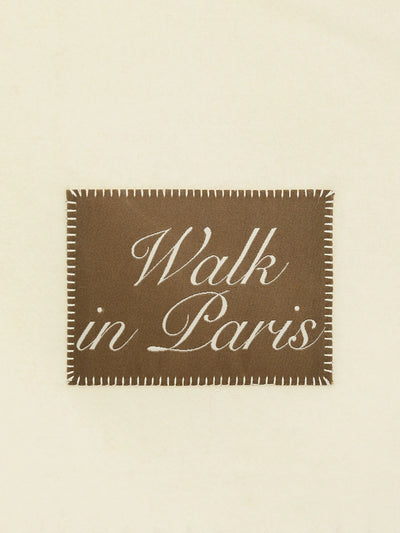 Walk In Paris Beige Wool Scarf