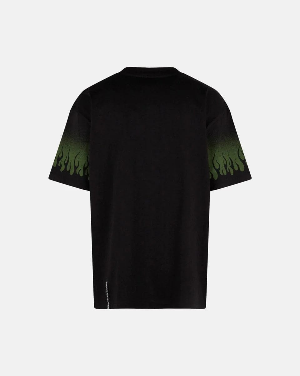 Vision Of Super T-shirt Green Negative Flames