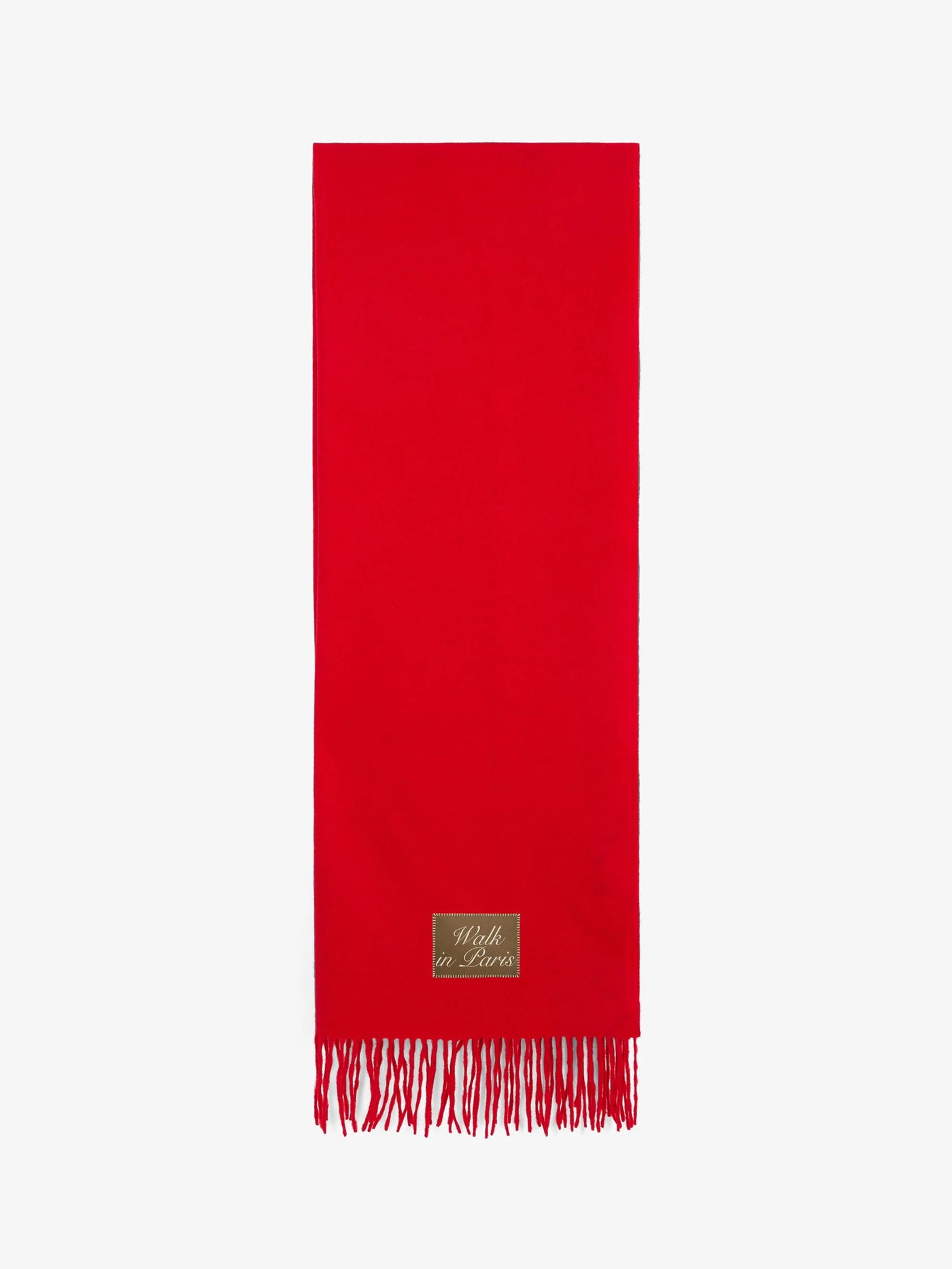 Walk In Paris Red Wool Scarf