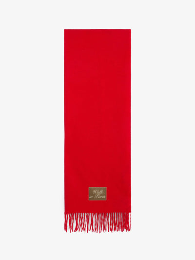 Walk In Paris Red Wool Scarf