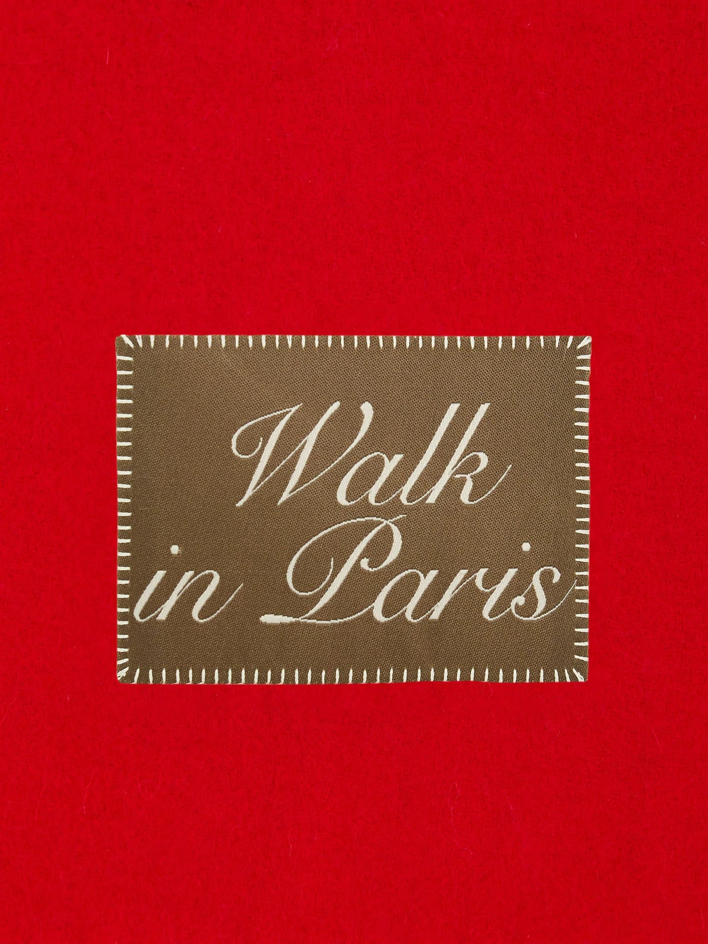 Walk In Paris Red Wool Scarf