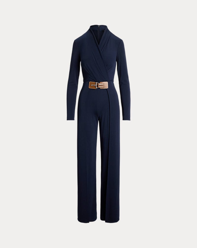 Lauren Ralph Lauren Tuta in jersey con scollo a V incrociato