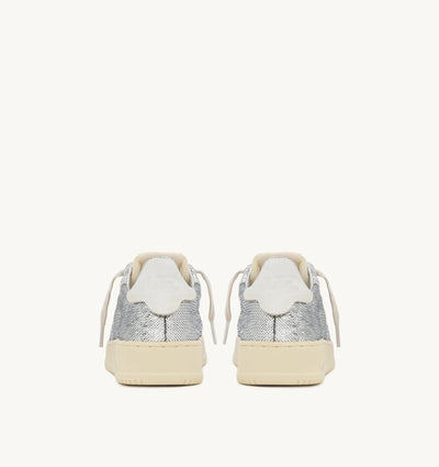 Autry Dallas Low Wom Paillet/Cro Silver/Wht
