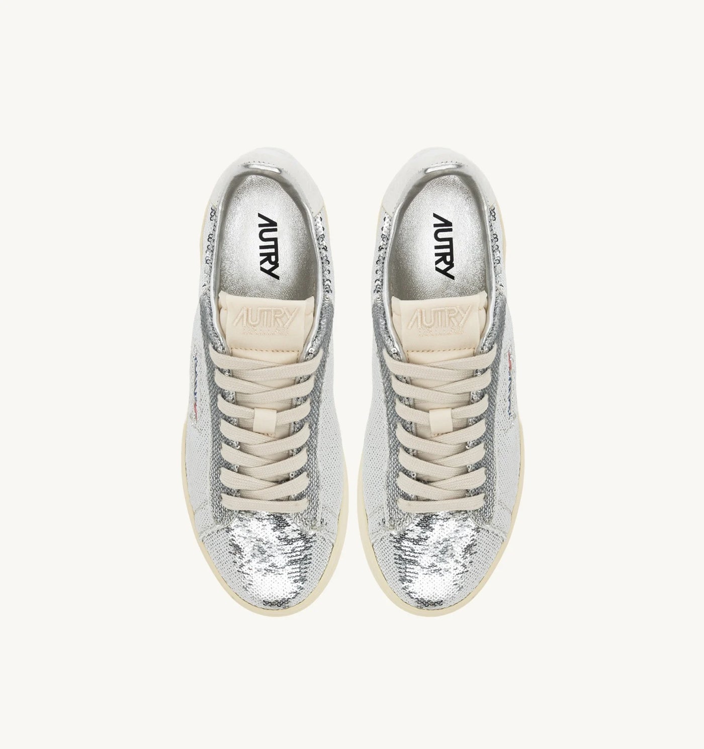 Autry Dallas Low Wom Paillet/Cro Silver/Wht