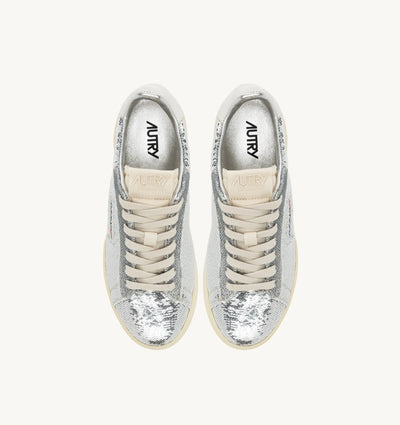 Autry Dallas Low Wom Paillet/Cro Silver/Wht