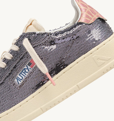 Autry Dallas Low Wom Pillet/Cro Gun/Pink