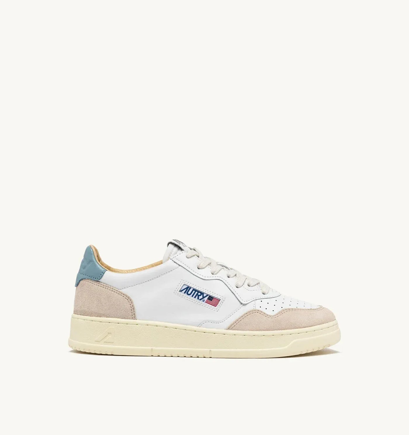 Autry Medalist Low Man Leat/Suede Wht/Forget