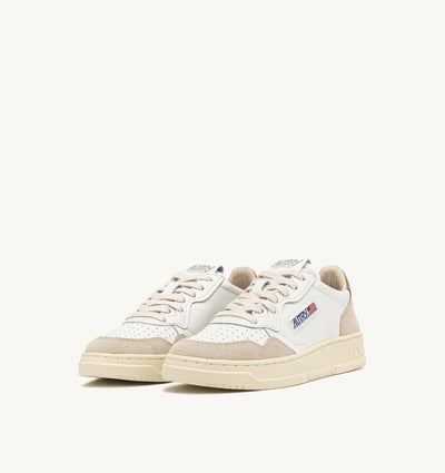 Autry Medalist Low Man Leat/Suede Wht/Brnsug