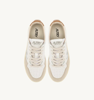 Autry Medalist Low Man Leat/Suede Wht/Brnsug