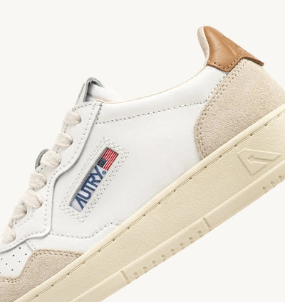 Autry Medalist Low Man Leat/Suede Wht/Brnsug