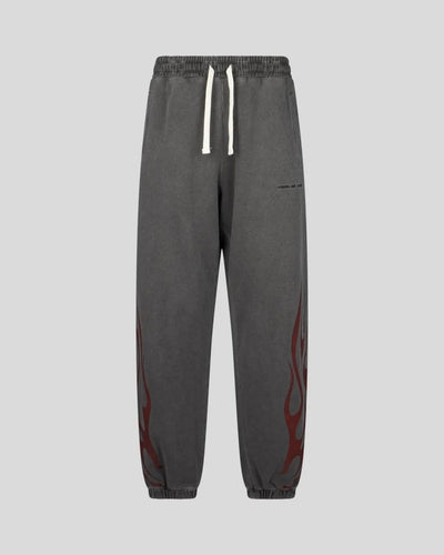 Vision Of Super Grey Pants With Tribal Flames