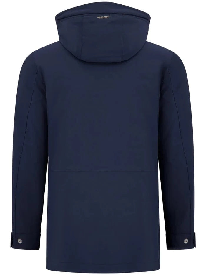 Woolrich Soft Shell Barrow Mac Coat Navy