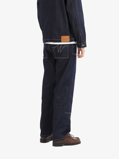 Walk In Paris Indigo Double Knee Carpenter Pants