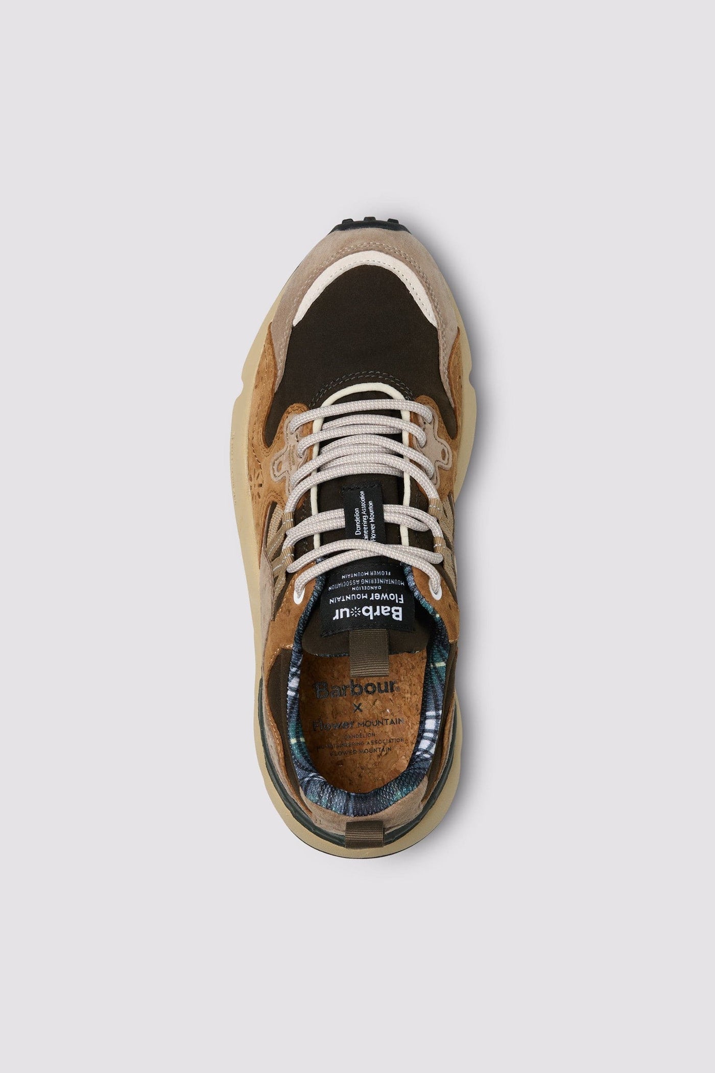 YAMANO 3 BARBOUR UNI X FM - Sneakers in suede e tessuto tecnico - Marrone-Beige