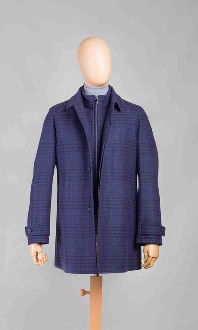 Corneliani Cappotto con Interno - Chirico Store - 50, 52, 54, abbigliamento uomo, blu, Cappotto, cappotto uomo, Corneliani - Corneliani