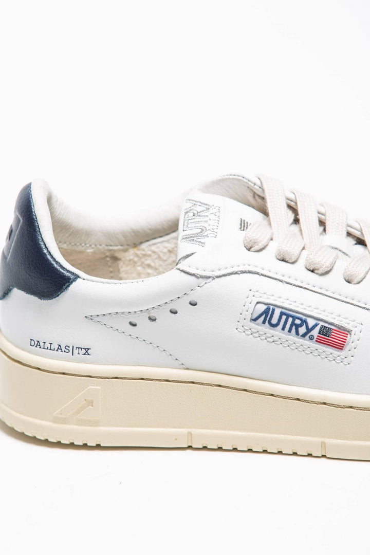 スニーカー Autry White Space Dallas Sneakers In Leather Autry Dallas Low Sneakers In White And Space Leather